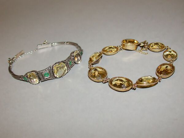 Lot image - Two Citrine Bracelets