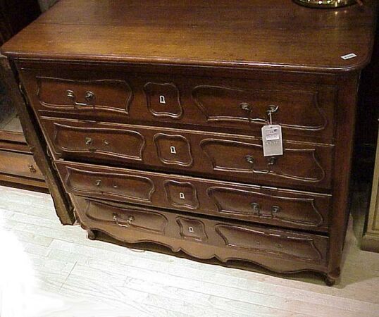 Lot image - Provincial Louis XV Style Oak Commode