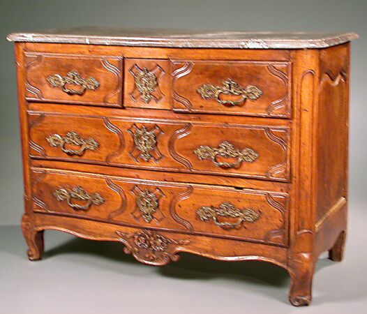 Lot image - Provincial Louis XV Walnut Commode