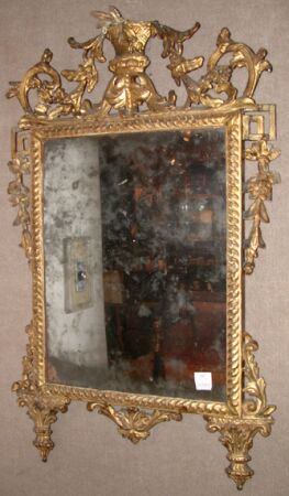 Lot image - Italian Rococo Gilt-Wood Mirror