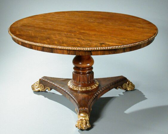Lot image - Regency Parcel Gilt and Rosewood Center Table