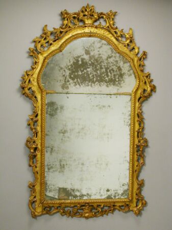 Lot image - Italian Rococo Gilt-Wood Mirror