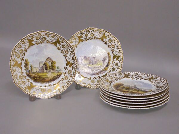 Lot image - Set of Eight Spode Porcelain Luncheon Plates