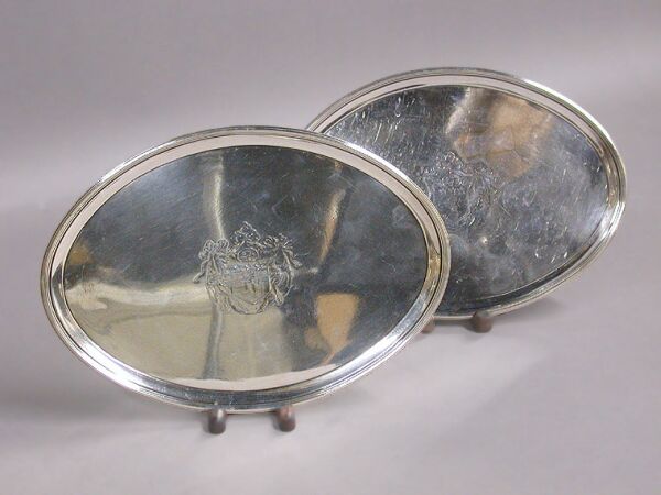 Lot image - Pair of George III Silver Salvers