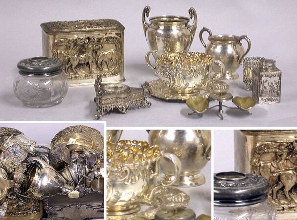 Lot image - George III Silver Tea Caddy