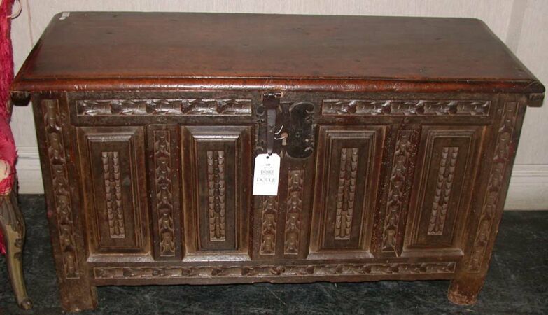 Lot image - Continental Baroque Walnut Blanket Chest