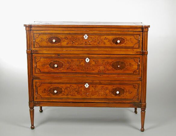 Lot image - Italian Neoclassical Marquetry Inlaid Commode