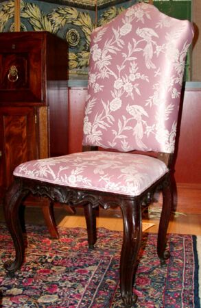 Lot image - Pair of Italian Rococo Walnut Side Chairs