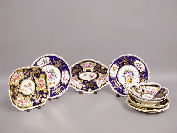 Lot image - English Porcelain Assembled Dessert Service