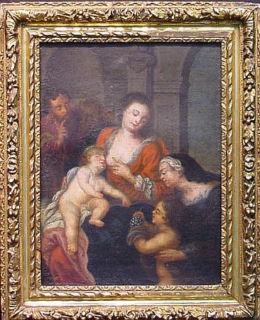 Lot image - Manner of Sir Peter Paul Rubens HOLY FAMILY WITH INFANT SAINT JOHN THE BAPTIST