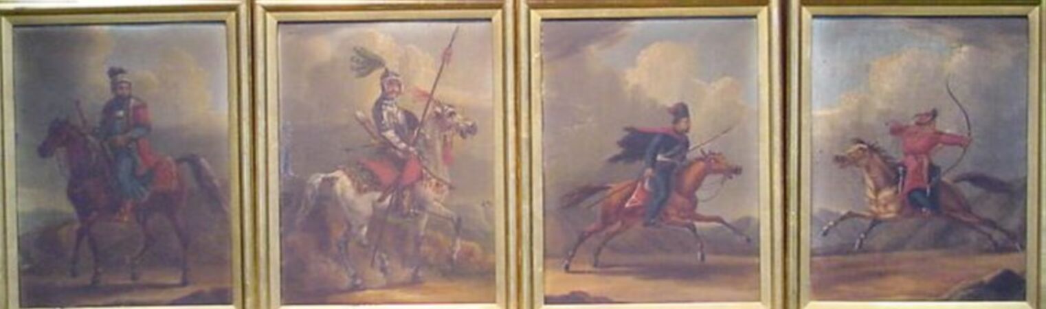 Lot image - Circle of Horace Vernet EXOTIC HORSEMEN: FOUR
