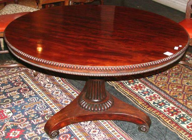 Lot image - Continental Neoclassical Mahogany Center Table