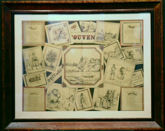 Lot image - French School 19th Century TROMPE LOEIL OF CARDS, POEMS AND MUSIC