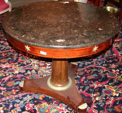 Lot image - Empire Gilt-Bronze Mounted Mahogany Center Table
