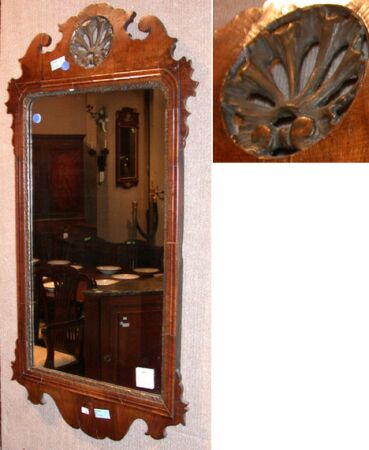 Lot image - George III Parcel Gilt and Walnut Mirror