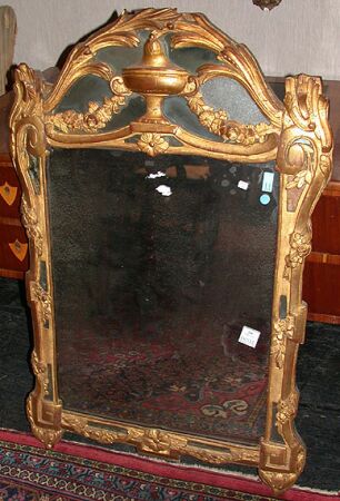 Lot image - Provincial Louis XV Gilt-Wood Mirror
