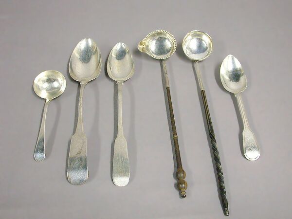 Lot image - Group of Six George III Silver Flatware Articles