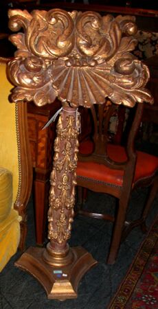Lot image - Continental Baroque Style Gilt-Wood Lecturn