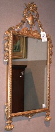 Lot image - Italian Neoclassical Gilt-Wood Mirror