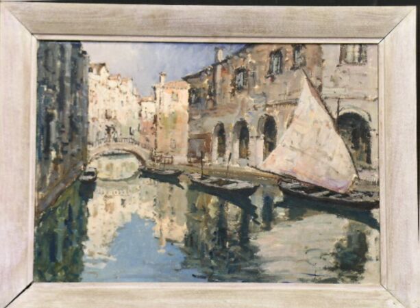 Lot image - Italian School 20th Century BACK CANALS OF VENICE