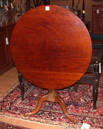 Lot image - Chippendale Cherry Tripod Tea Table