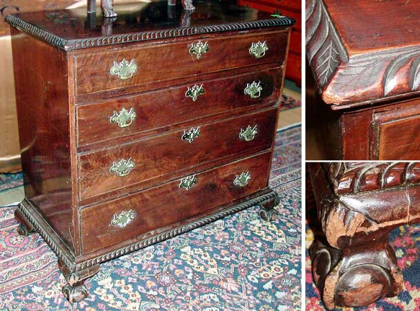 Lot image - Chippendale Walnut Chest of Drawers