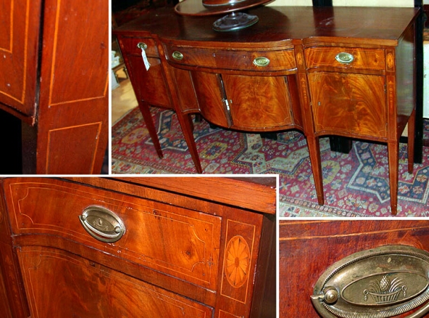 Lot image - Federal Inlaid Mahogany Sideboard