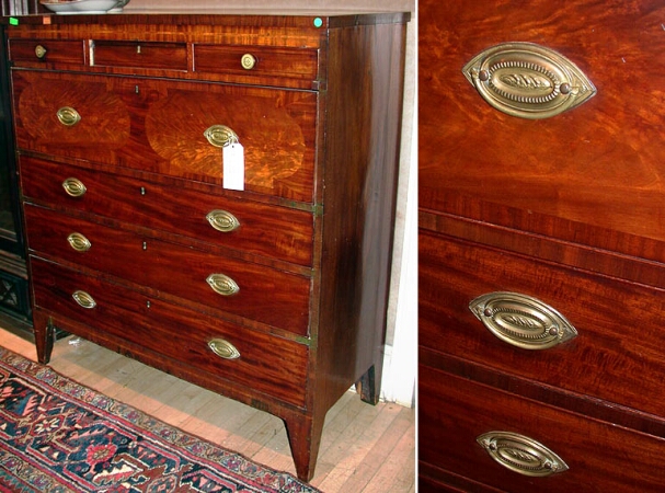 Lot image - Federal Inlaid Mahogany Chest of Drawers