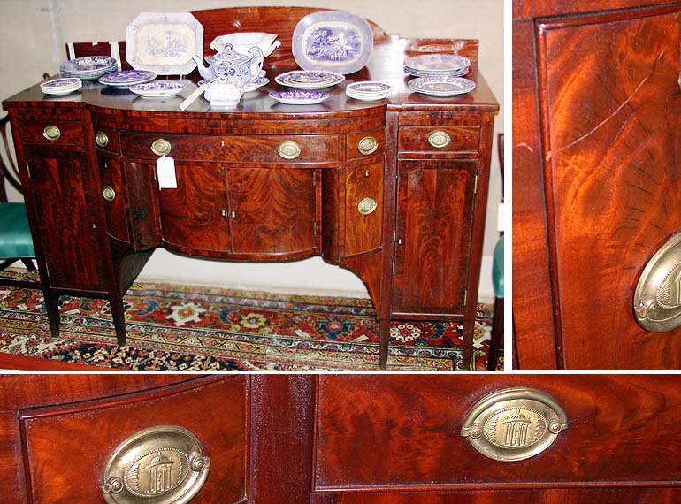 Lot image - Federal Inlaid Mahogany Sideboard