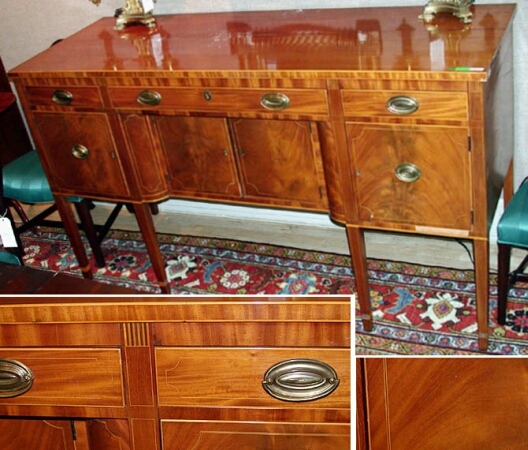 Lot image - Federal Inlaid Mahogany Sideboard