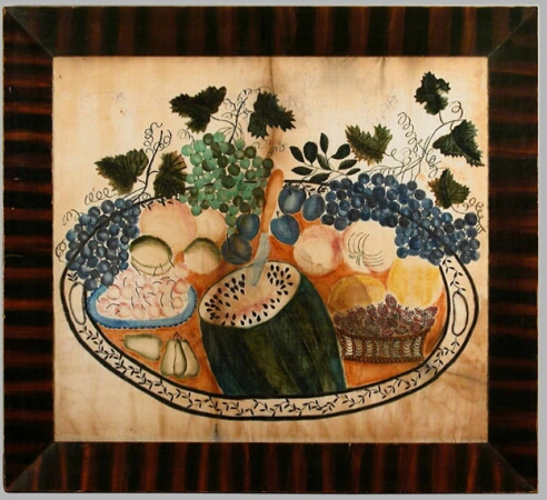 Lot image - Watercolor on Velvet Theorem Painting