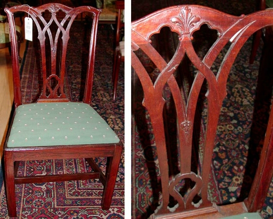 Lot image - Chippendale Mahogany Side Chair