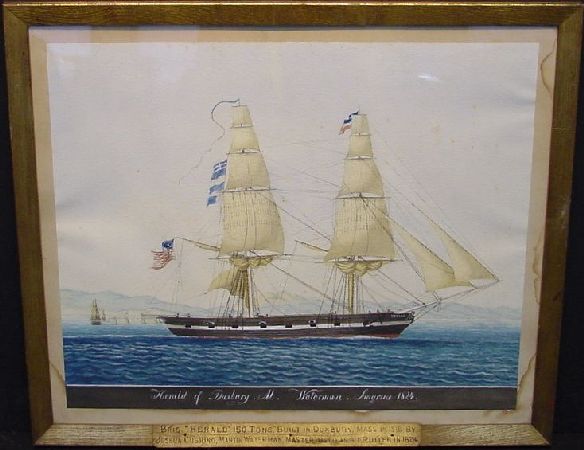 Lot image - American School 19th Century THE HERALD OF DUXBURY