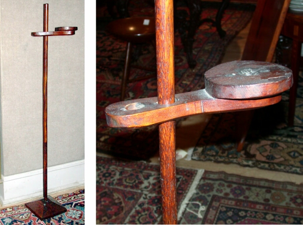 Lot image - Turned Wood Floor Candlestand
