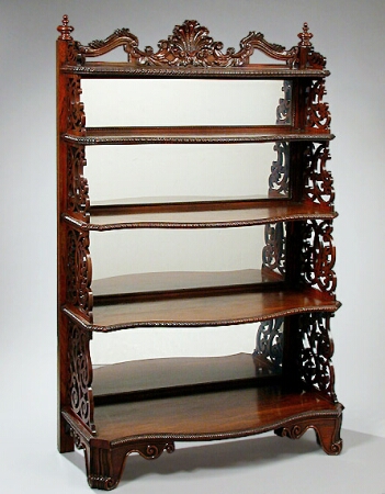 Lot image - Rococo Revival Rosewood Etagere Possibly Alexander Roux, New York, circa 1850