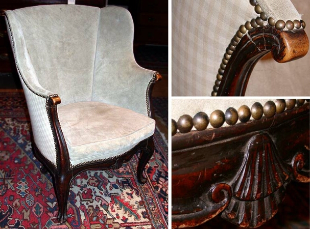 Lot image - Colonial Revival Beech Armchair Early 20th century