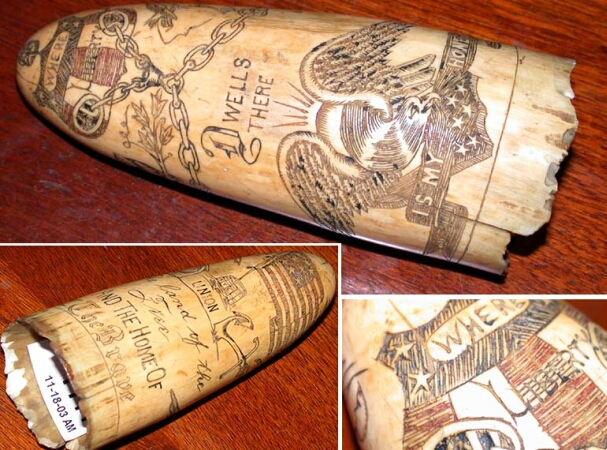 Lot image - Scrimshaw Whales Tooth