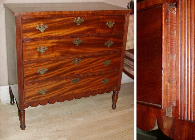 Lot image - Late Federal Mahogany Chest of Drawers