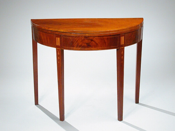 Lot image - Federal Inlaid Mahogany Card Table Rhode Island, early 19th century