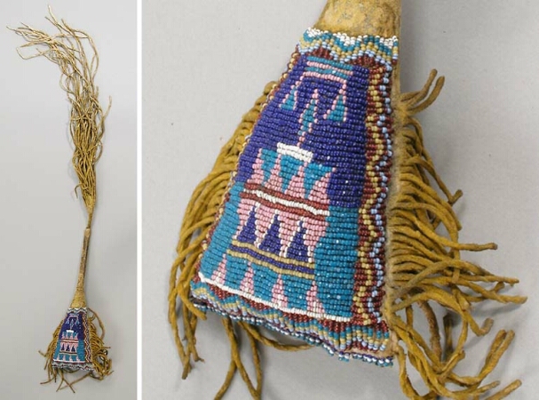 Lot image - Kiowa Beaded Hide Fetish