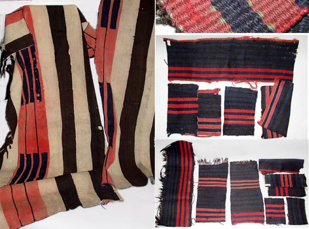 Lot image - Four Navajo Wool Blanket Fragments
