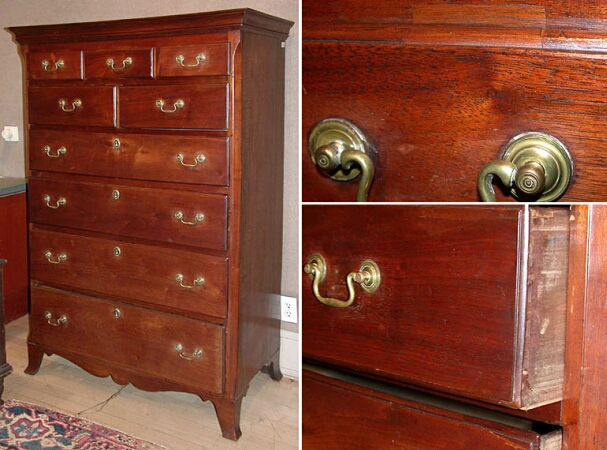 Lot image - Federal Walnut Tall Chest of Drawers