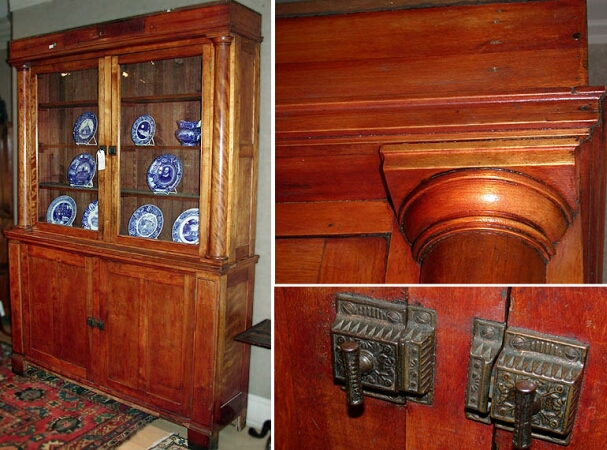 Lot image - American Cherry Bookcase Cabinet Late 19th century
