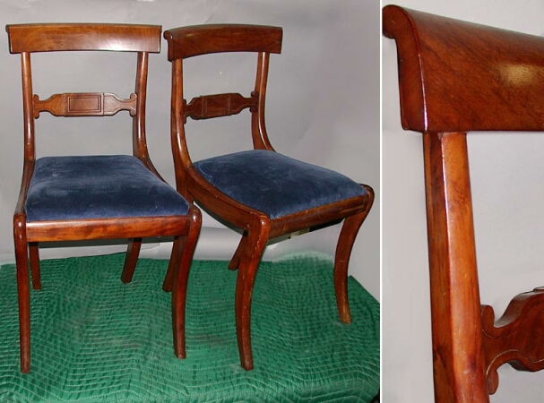 Lot image - Set of Eight Regency Style Mahogany Dining Chairs