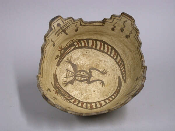 Lot image - Zuni Polychrome Pottery Bowl