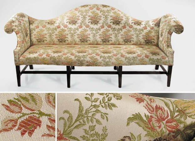 Lot image - Chippendale Upholstered Mahogany Sofa  Pennsylvania, late 18th century