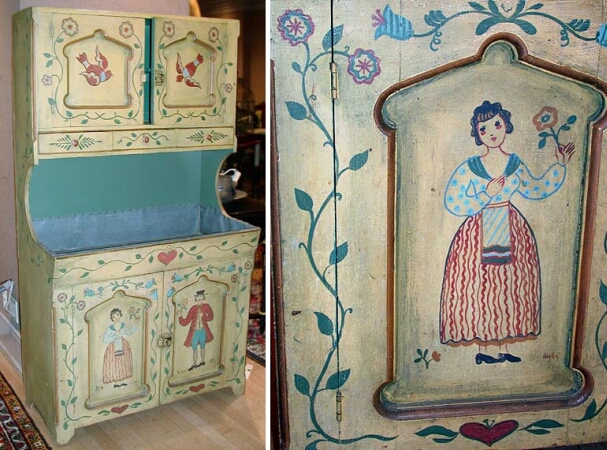 Lot image - Painted Pine Dry Sink