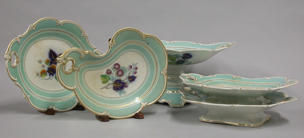 Lot image - English Gilt Decorated Partial Dessert Service