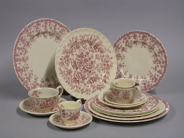 Lot image - Group of English Pottery Table Articles