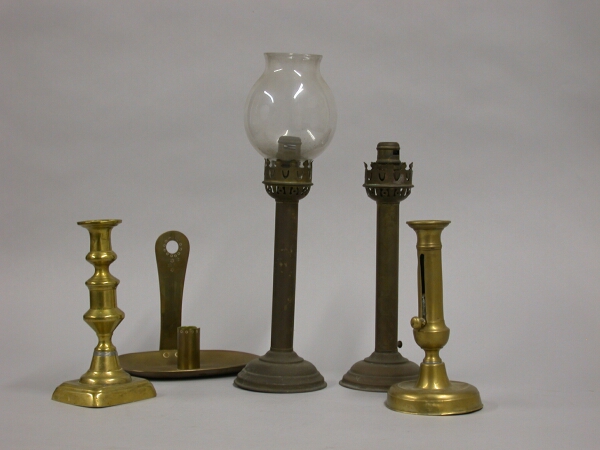 Lot image - Miscellaneous Group of Brass and Metal Candlesticks